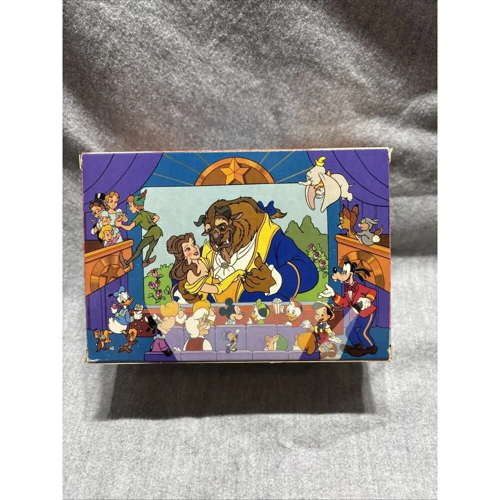 Disney Tiny Theater 10 Little Golden Books with Mickey Figurine Vintage 1993
